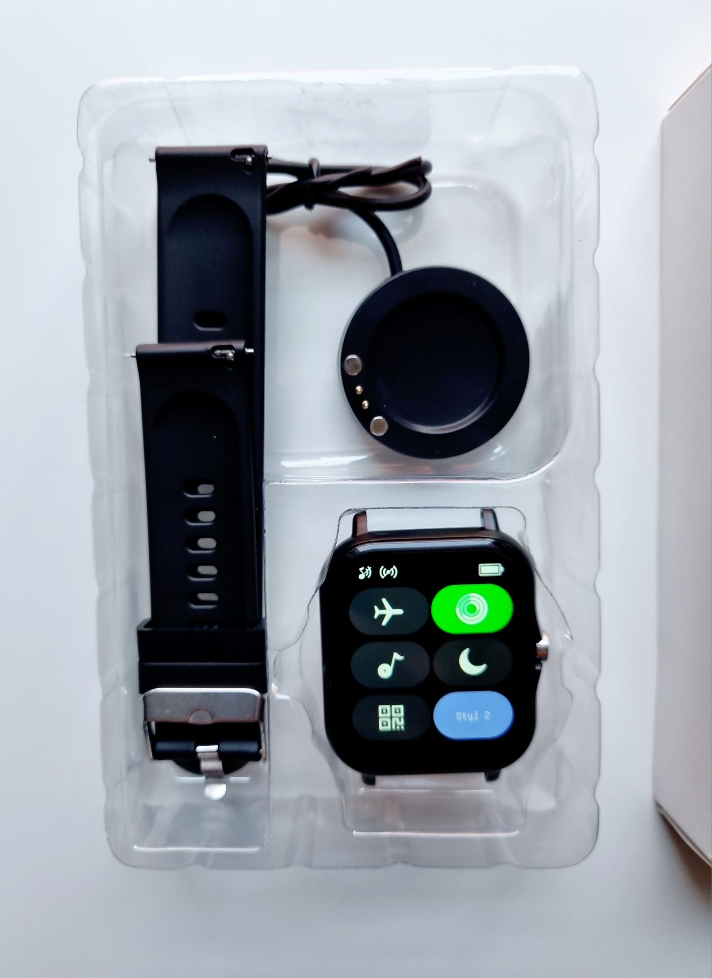 Smartwatch czarny pasek