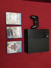 PlayStation 4 com 3 jogos