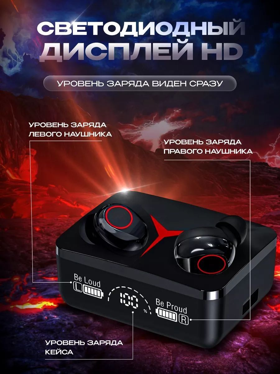 Беспроводные блютуз наушники вакуумные M90 pro