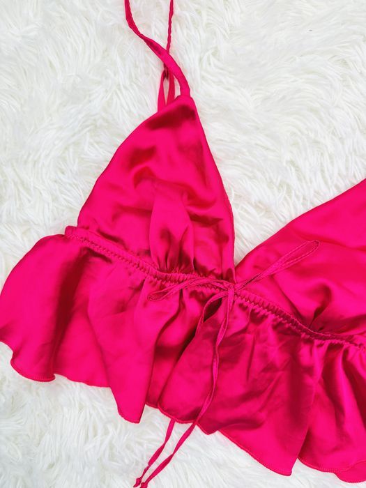 Biustonosz miękki top satynowy XS/S 34/36 różowy Primark