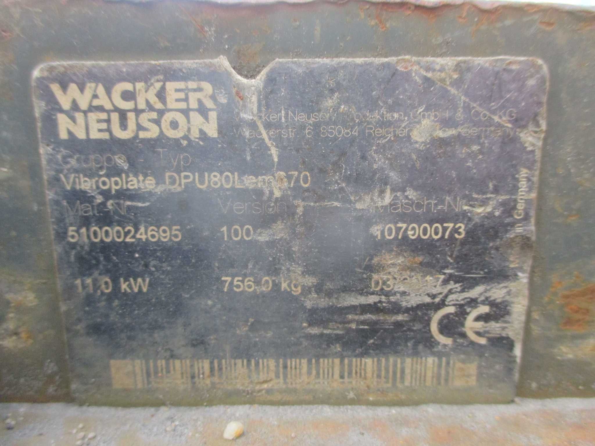 Zagęszczarka rewersyjna 750 kg Wacker Neuson DPU 80 Lem670