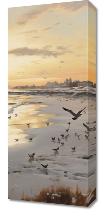 Obraz 30x70cm Zmierzch nad Wybrzeżem