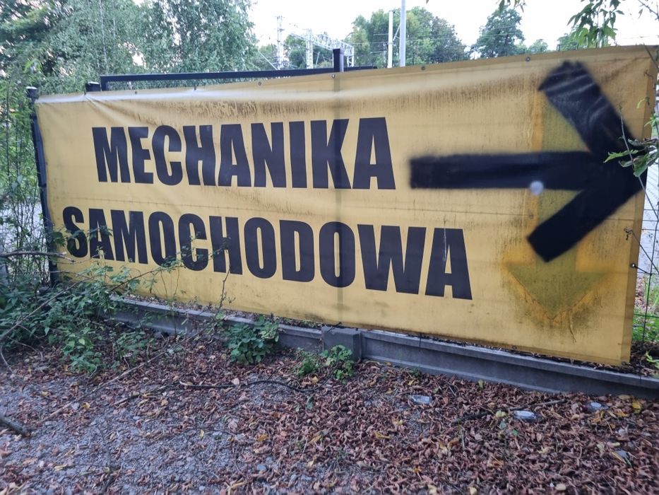 Mały Baner Reklamowy Mechaniki Pojazdow Samochodowych Aut Ciężarowych