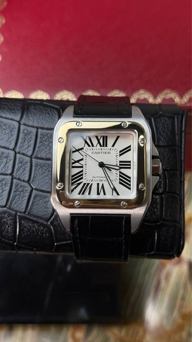 Годинник Cartier Santos XL 2656 Сталь/золото 38x51mm