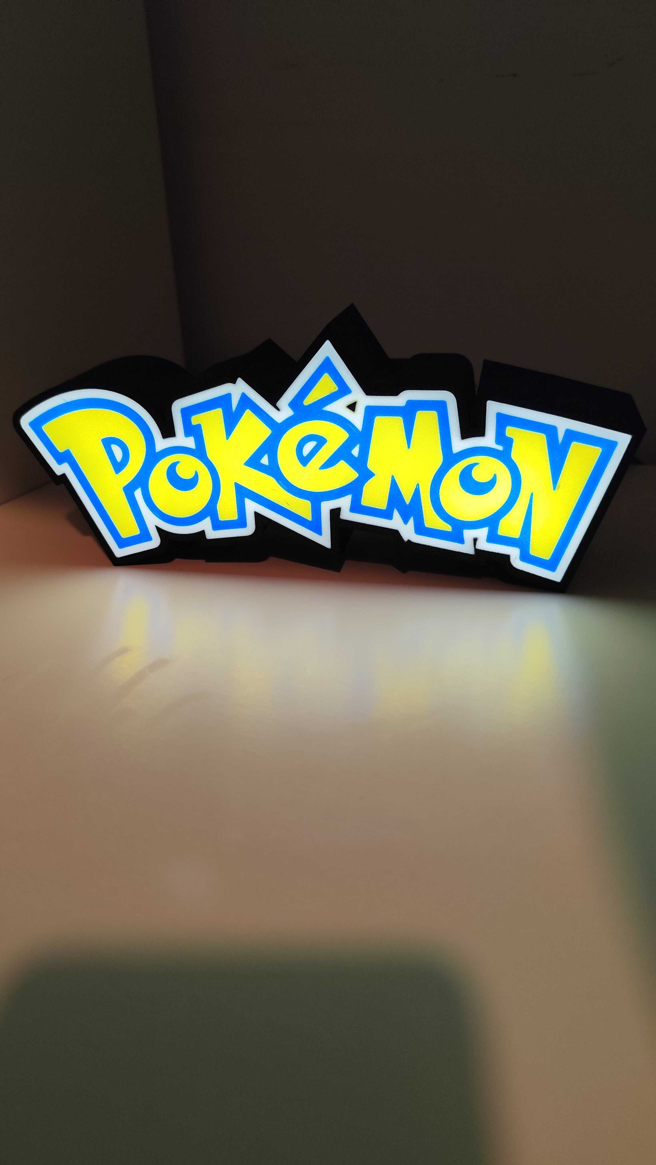 Luminária LED Logo Pokémon -Lightbox Decorativa Perfeita para Fãs NOVA