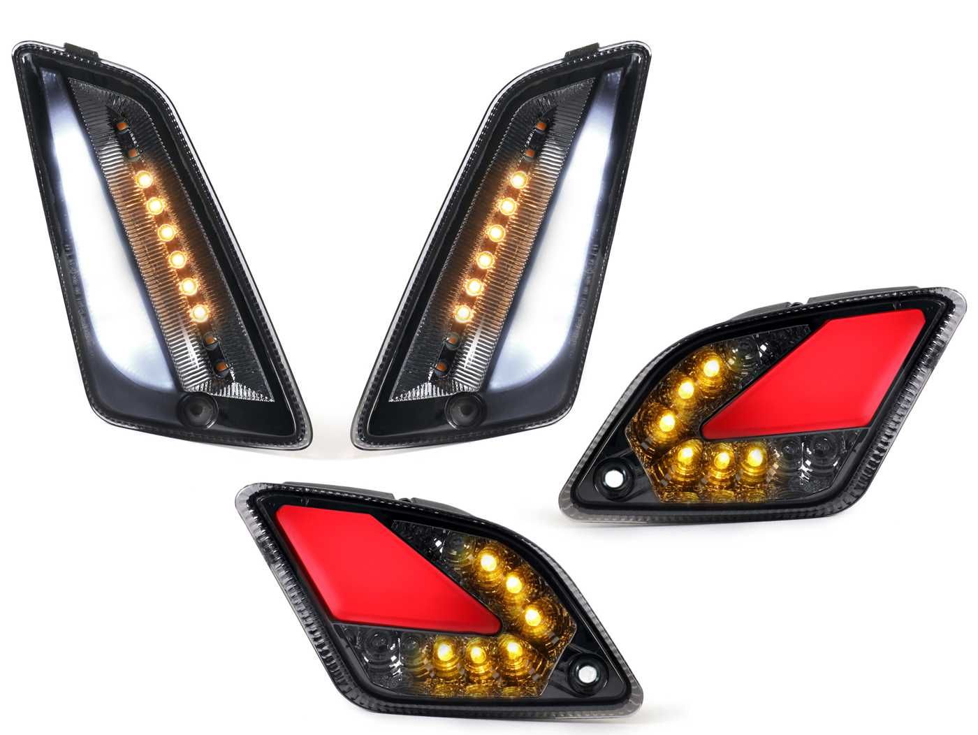 Przód Lampa Reflektor LED Moto Nostra Vespa GTS Soczewki Ring CHROM!