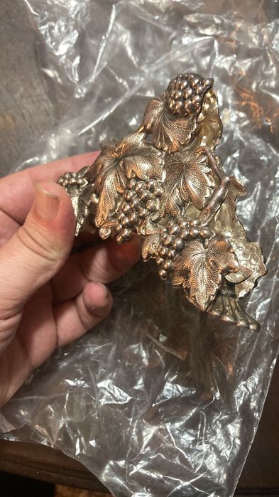 Guarda guardanapos contrastado Topázio prata casquinha