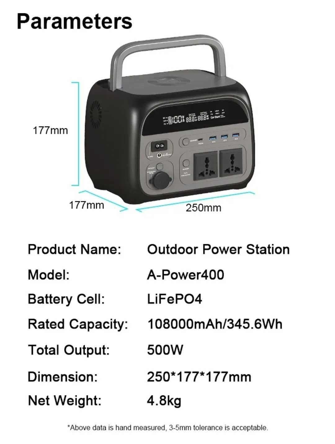 Зарядная станция CTOLITY AP400 500W UPS ИБП (LiFePo4)