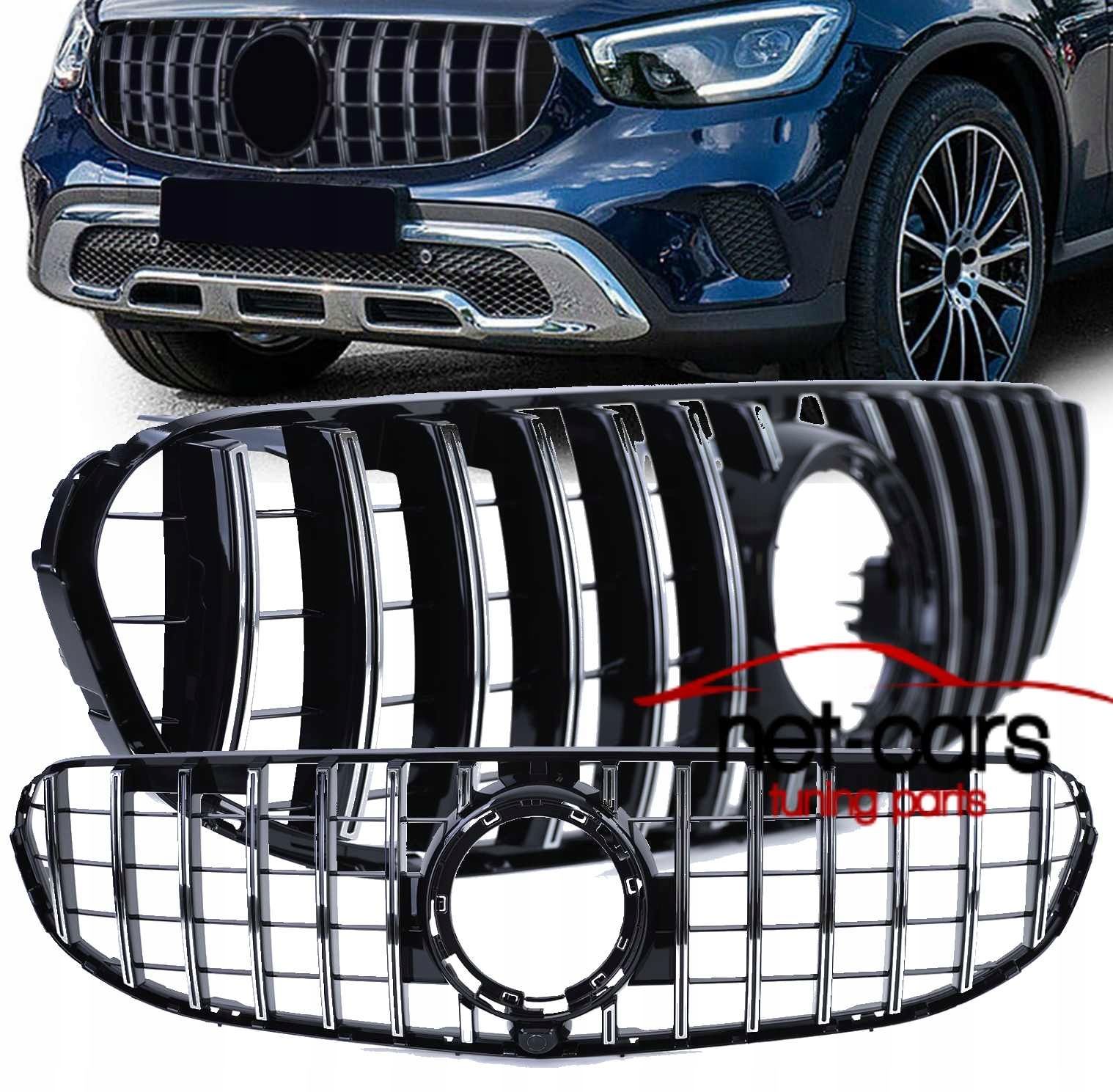 Grill MERCEDES GLC X253 C253 19- Panamericana czarny połysk chrom