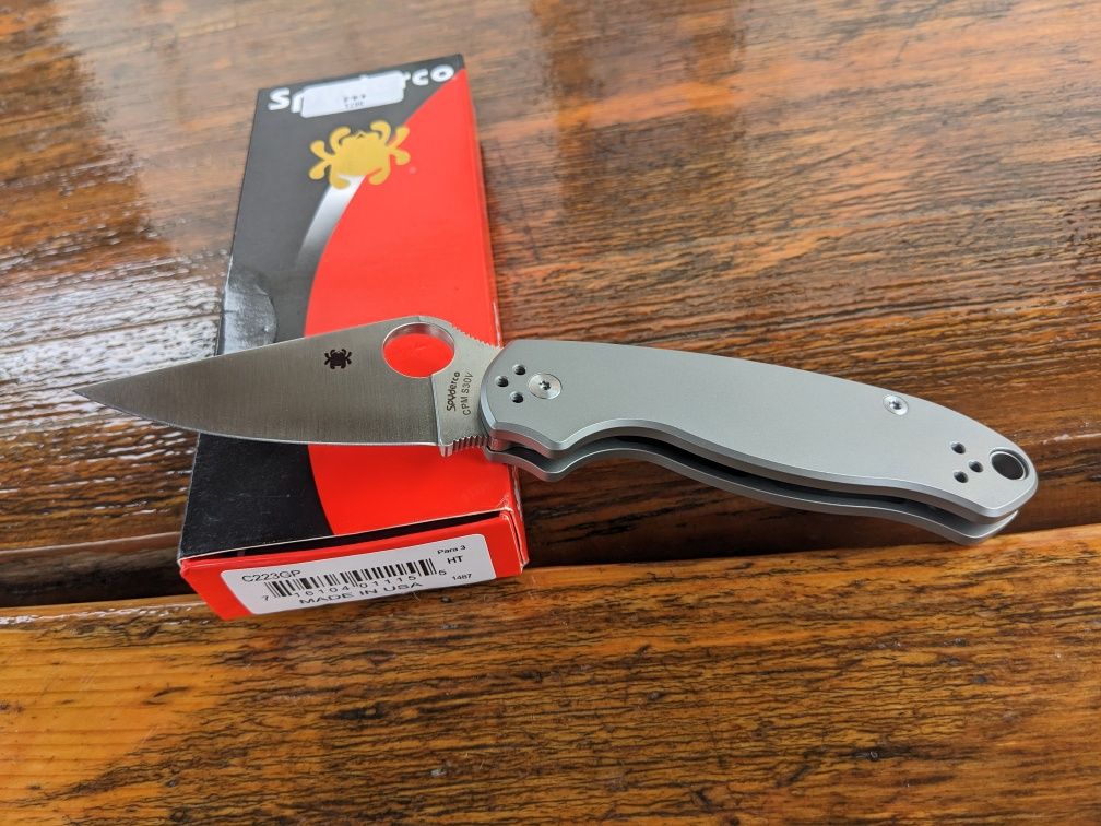 Преміум ніж в тітановому виконанні!!! Spyderco Para 3 C223 Titanium