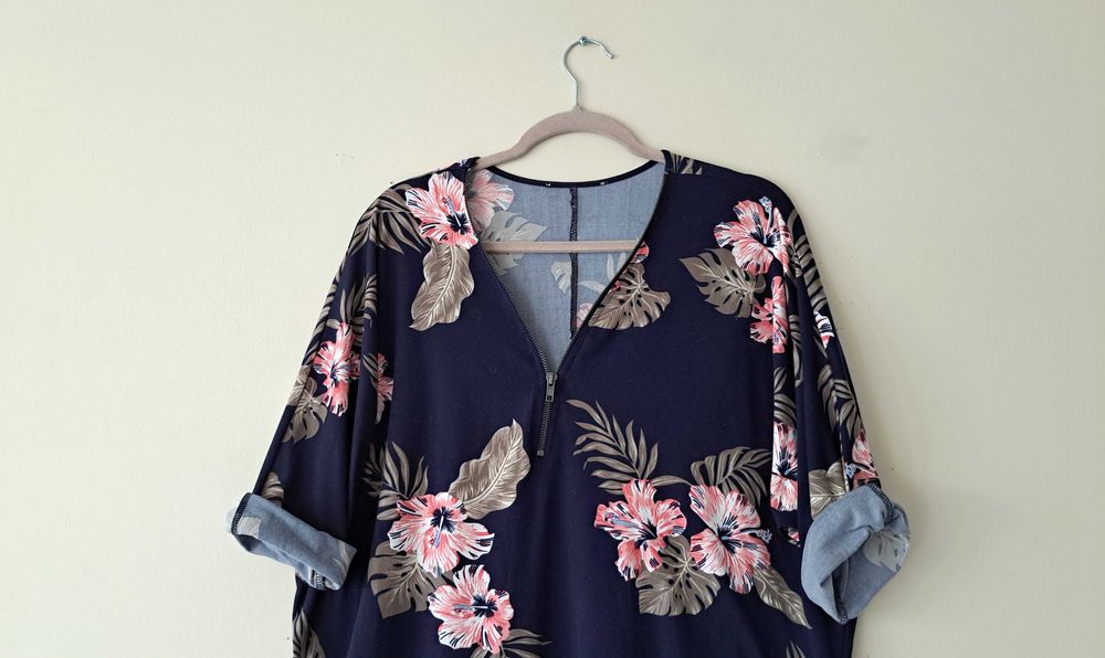 Dzianinowa tunika z suwakiem rozm 44/46