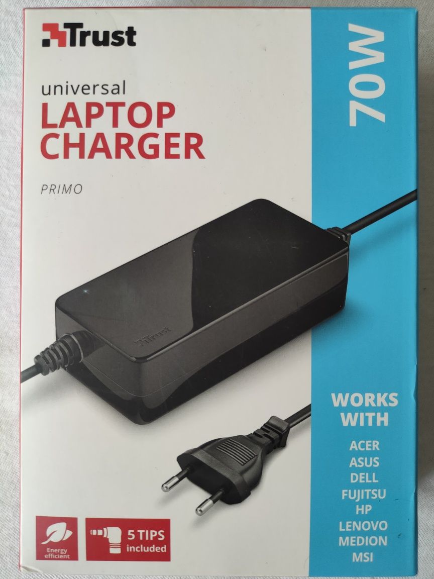 Zasilacz uniwersalny do laptopa Trust Primo 70W Dell Lenovo HP