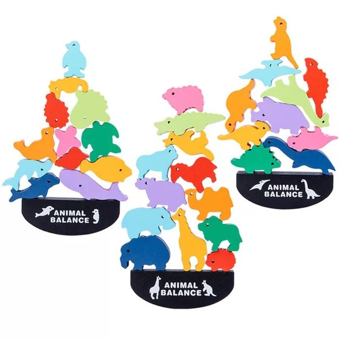 Деревянная развивающая настольная игра Animal Balance Монтессори