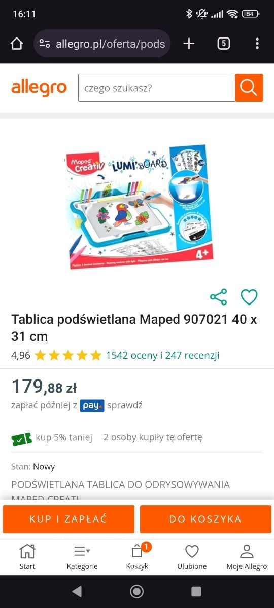 Tablica do malowania lumiboard