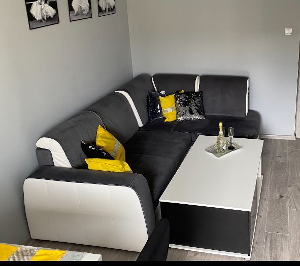 Sofa narożnik ahata szary nessi swietny stan pojemne