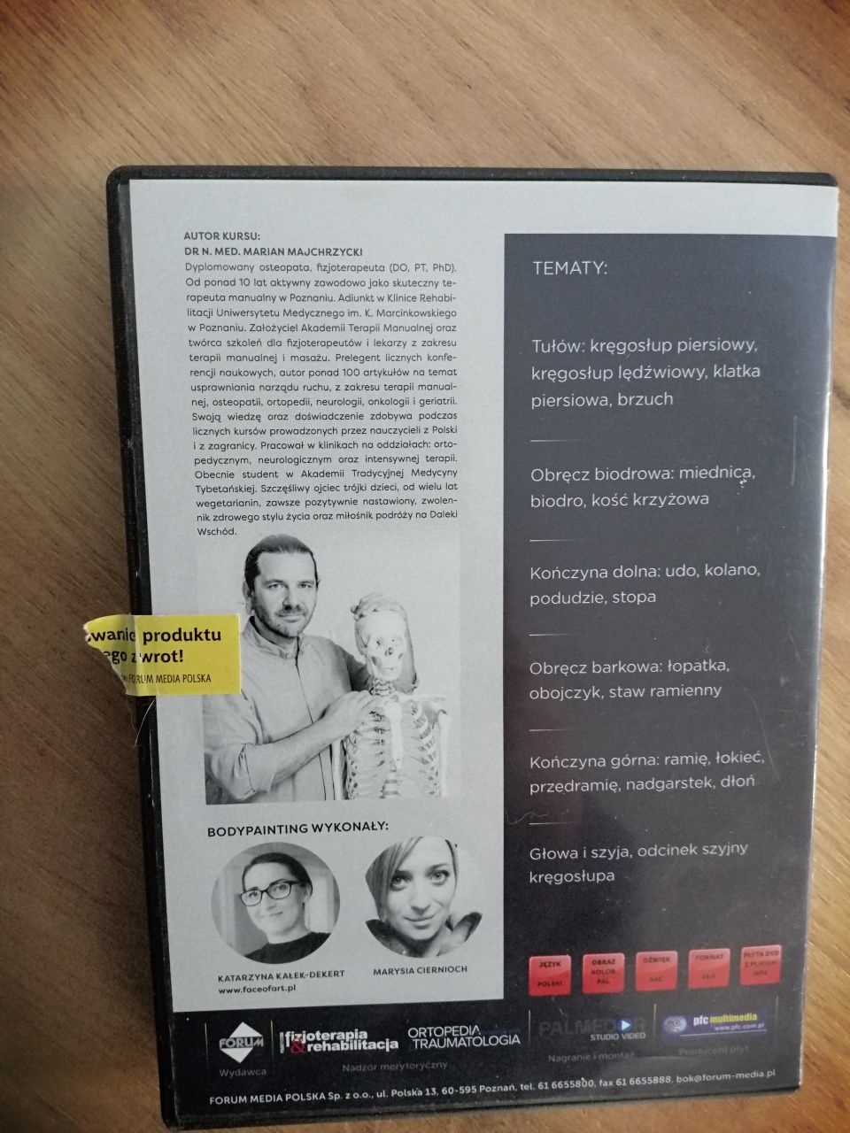 Anatomia palpacyjna dla fizjoterapeutów na DVD Nowa