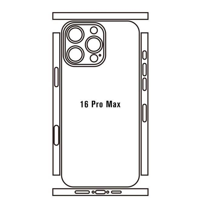 Броньована гідрогель  iPhone 17 16-13-14-15 всі моделі  2x1 Зад і бока
