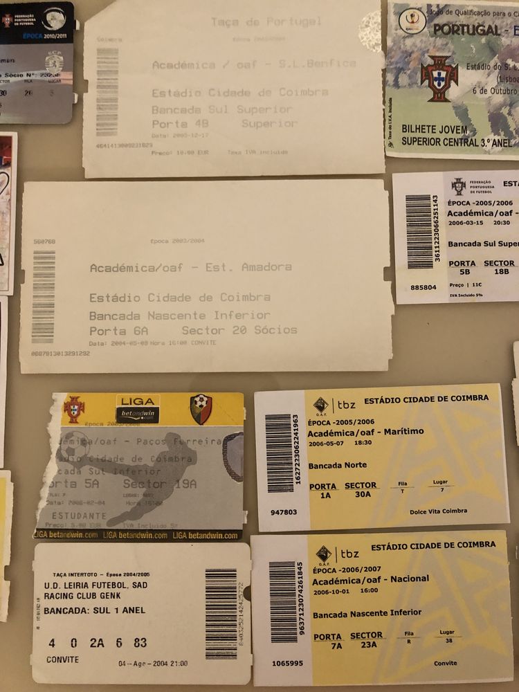 Bilhetes de Futebol
