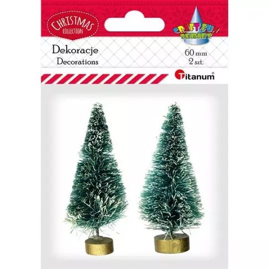 Ozdoba dekoracyjna, choinki (2 sztuki). Titanum
