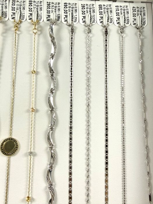 Złota bransoletka nowa