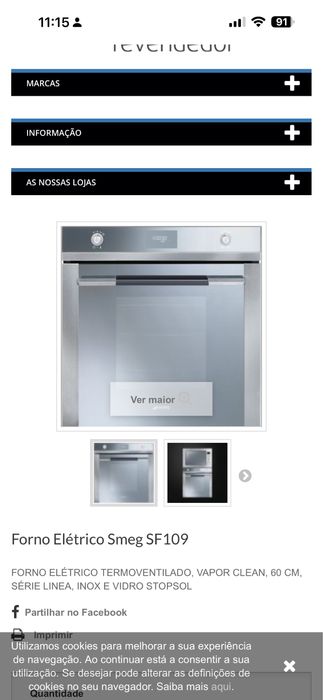 Forno Elétrico Smeg SF109 FORNO ELETRICO TERMOVENTILADO.