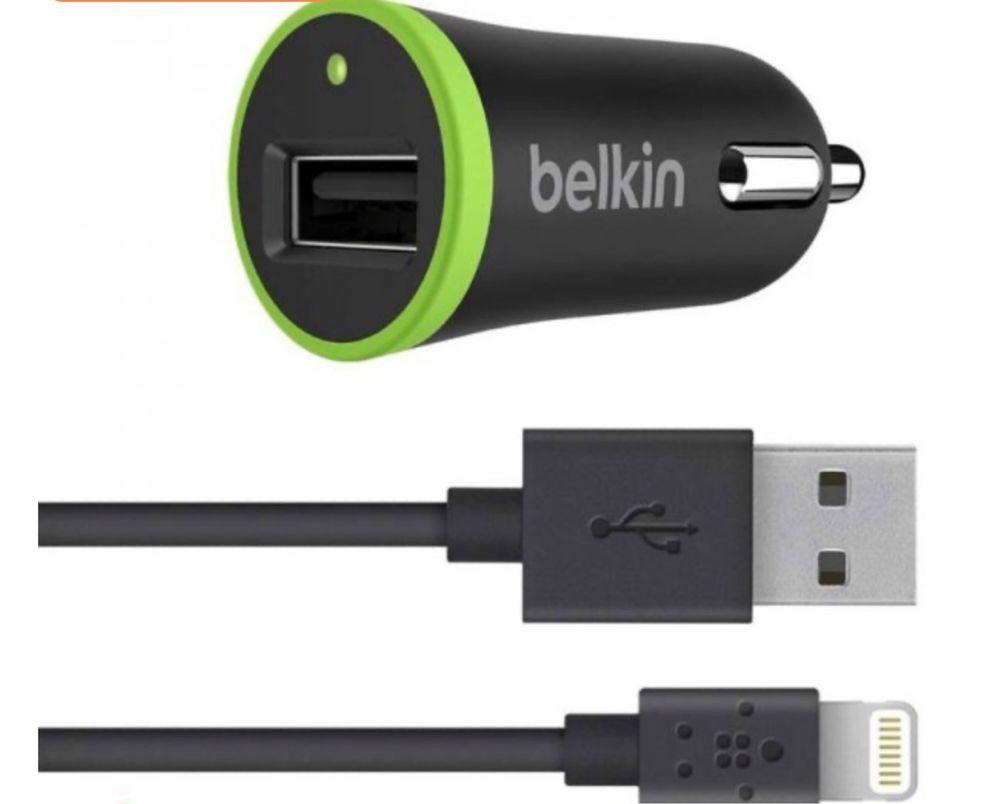 Автомобільна зарядка Belkin + шнур micro usb