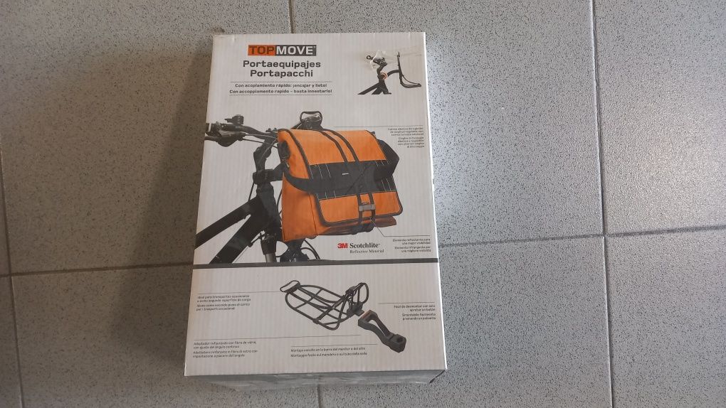 Suporte de Bagagem TOP MOVE com Bolsa – Novo, com Refletor 3M