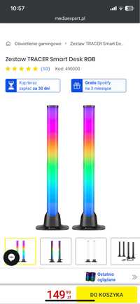 Zestaw TRACER Smart Desk RGB, kolumny świetlne