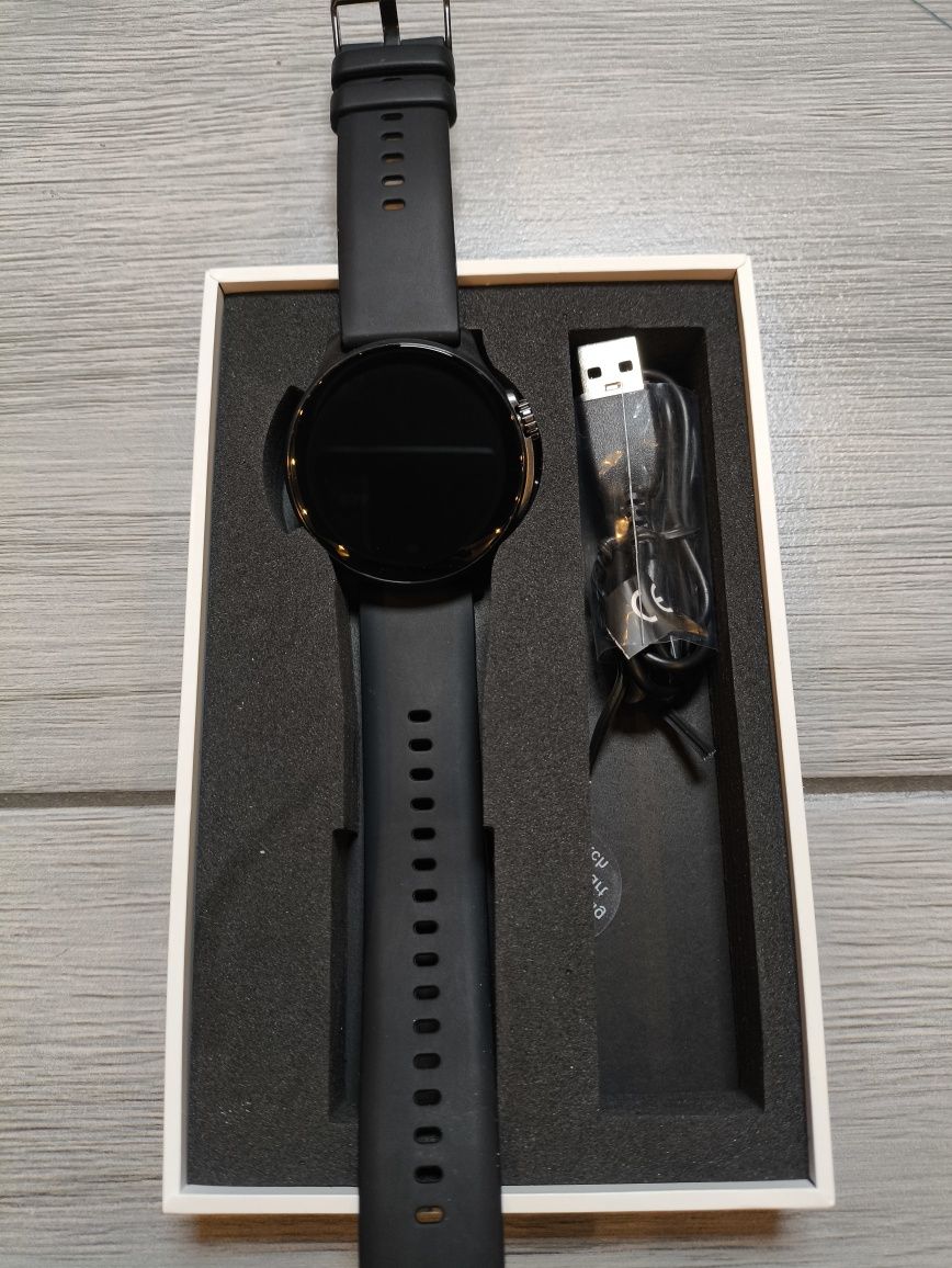 Smartwatch dla mężczyzn i kobiet zegarek fitness, czarny