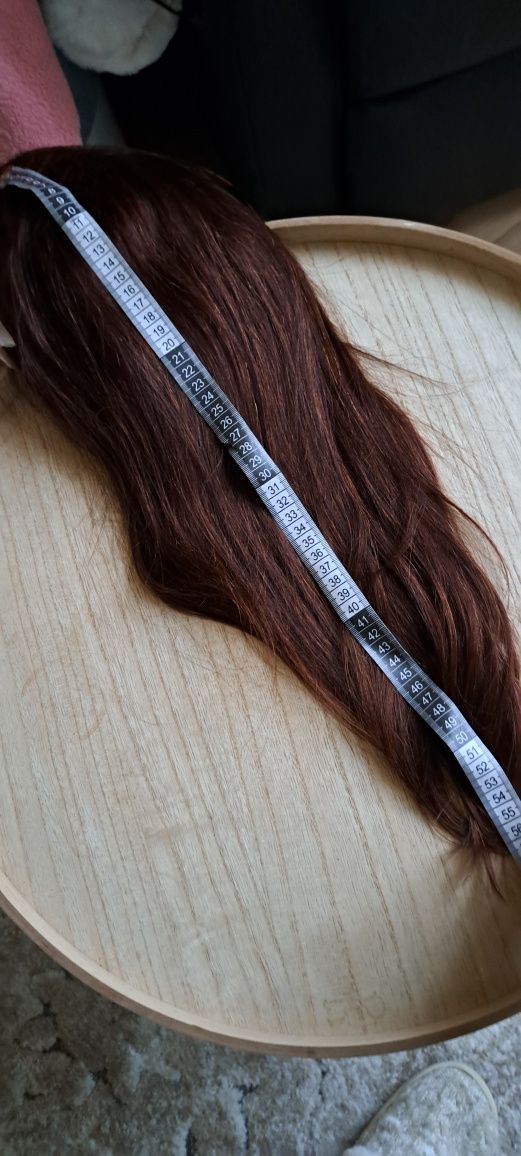 Naturalne włosy peruka naturalna długa 56 cm