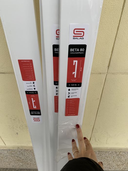 Listwy przypodłogowe Salag Beta 80 x 2,2 m biała