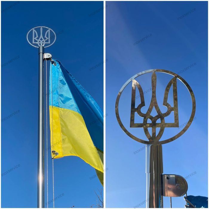 Флагшток з нержавійки 3м 3.5м 4м 4.5м 5м 5.5м