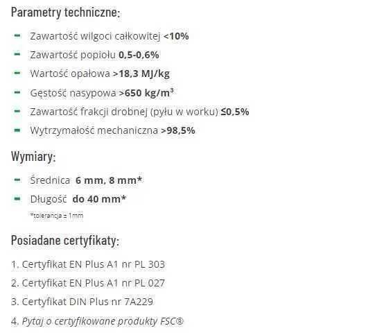 Pelet / Pellet - Premium Selection - Biomasa - Dostawa na adres
