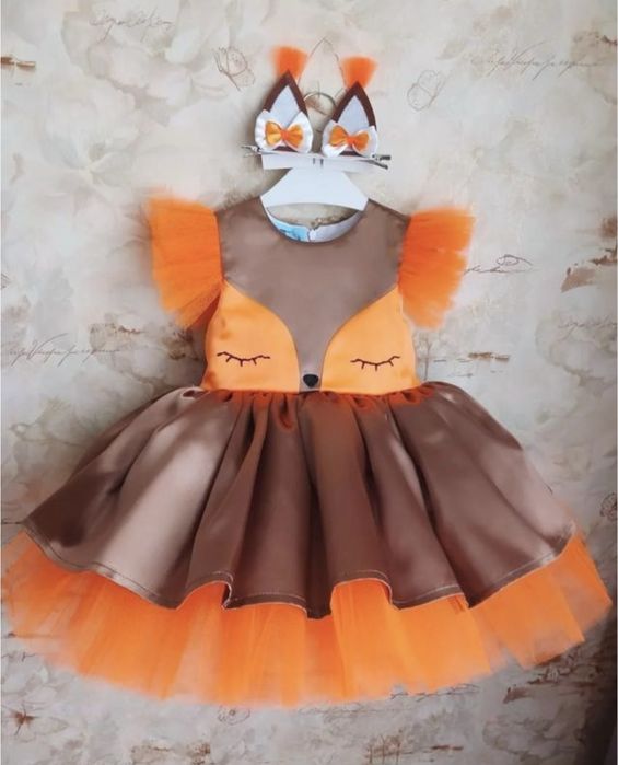 Костюм білочки / сукня білочки для дівчинки 98 розмір