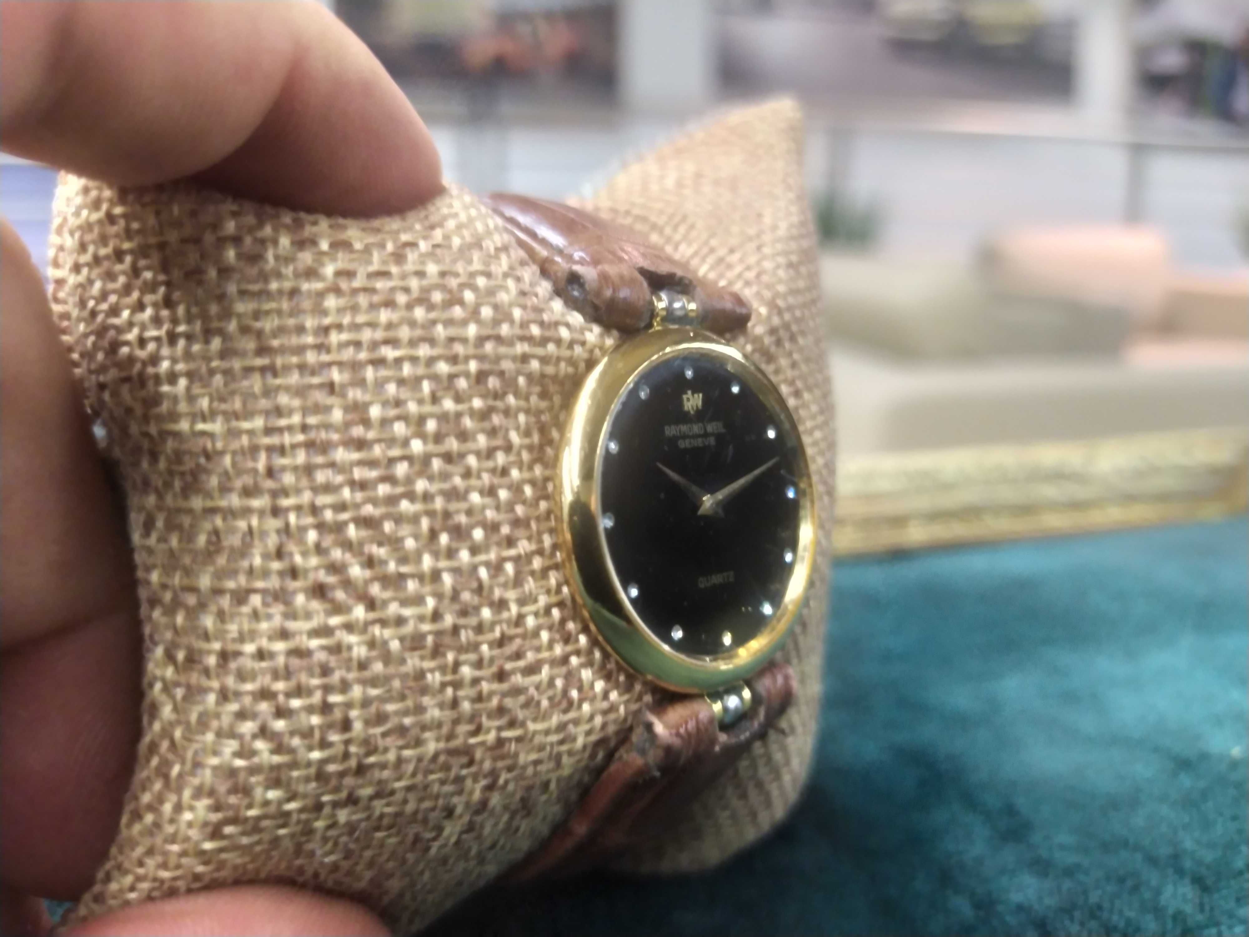 Oryginalny zegarek Raymond Weil Diamond Black ref 3703 18karat Złoco
