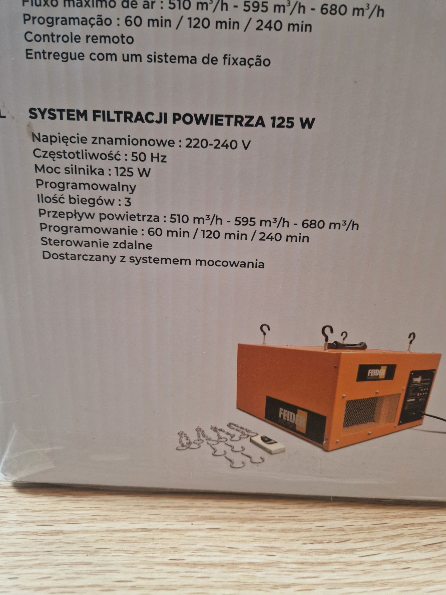Duży Filtr Powietrza Pochłaniacz Odpylacz pilot  Feider