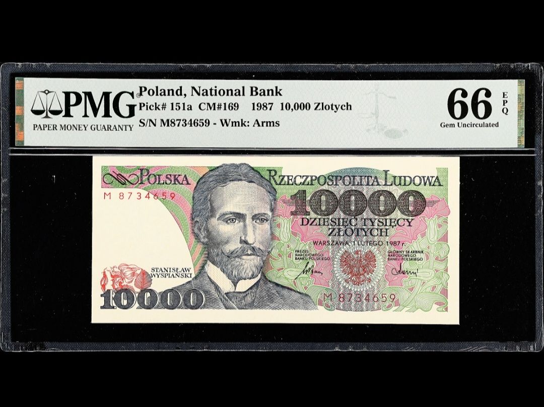 10000 zł 1987 PMG 66