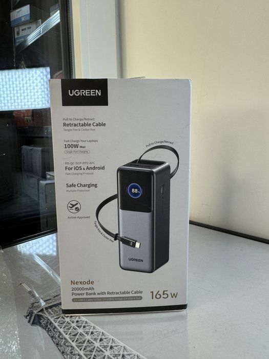 Оригінальний Power Bank UGREEN 20000mAh 165W з кабелем Type-C