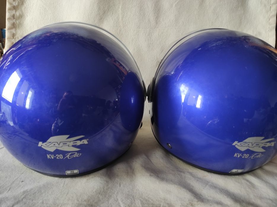 Kask motocykl skuter Kappa KV-20 Rio niebieski 2 sztuki rozmiary L M