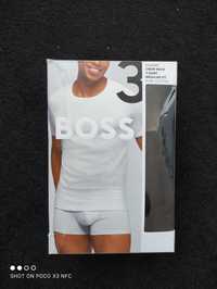 T-shirt BOSS  RN 3P CLASSIC trzypak czarne rozmiar M