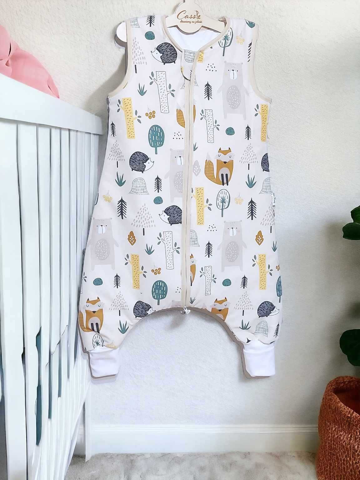 Śpiworek z nogawkami standard 1 tog rozmiar 110 (4-5 lat) wzór -Lisek