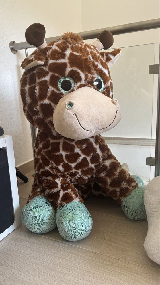 Peluche gigante girafa/cao