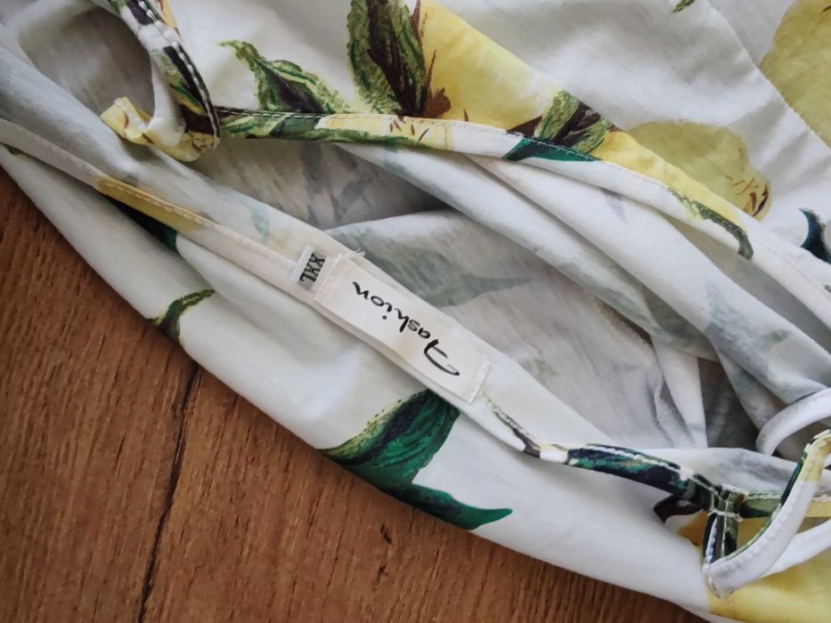 Letnia sukienka fashion rozmiar 44 poliester/spandex cytryny