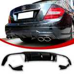 Mercedes W204 Tylny Dyfuzor Zderzaka Spoiler AMG LOOK Czarny Połysk