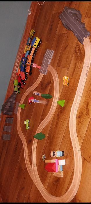 Elefun + Ikea zestaw pociągi ,tory,elementy dodatkowe