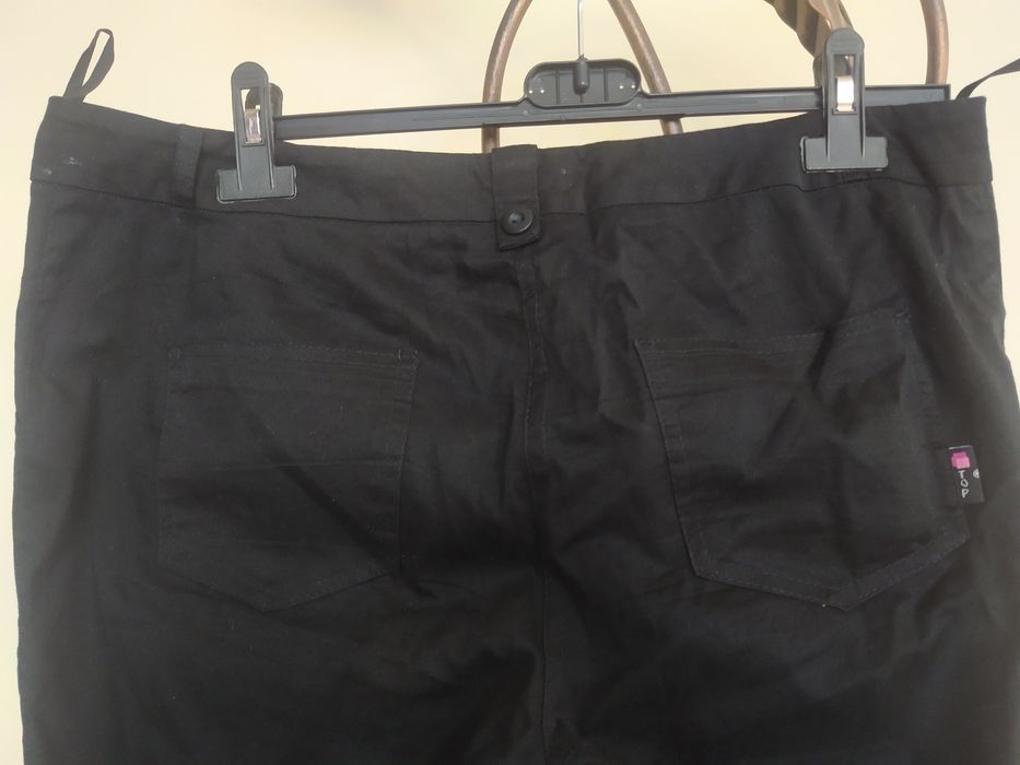 Spodnie czarne 44 xxl szerokie nogawki