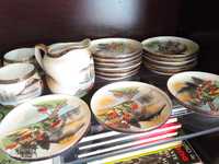 Serviço de Chá Porcelana Japonesa Casca de Ovo de 24 peças - impecável