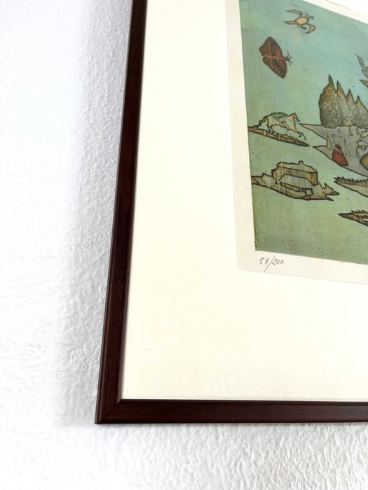 Gravura de João Hogan Jardim das Delícias II 1975