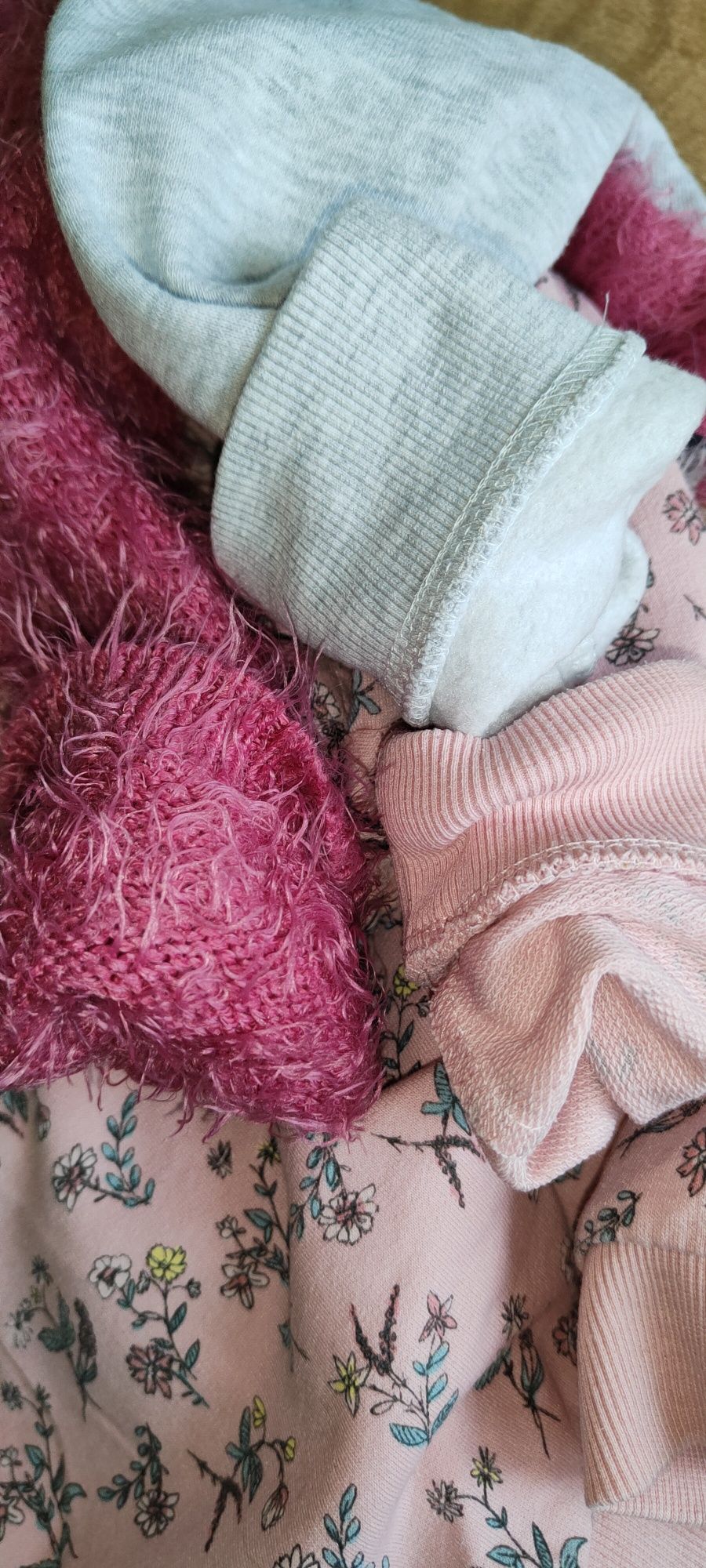 Ciepłe bluzy sweterek unicirn jednorożec dziewczęce 116 serce różowe