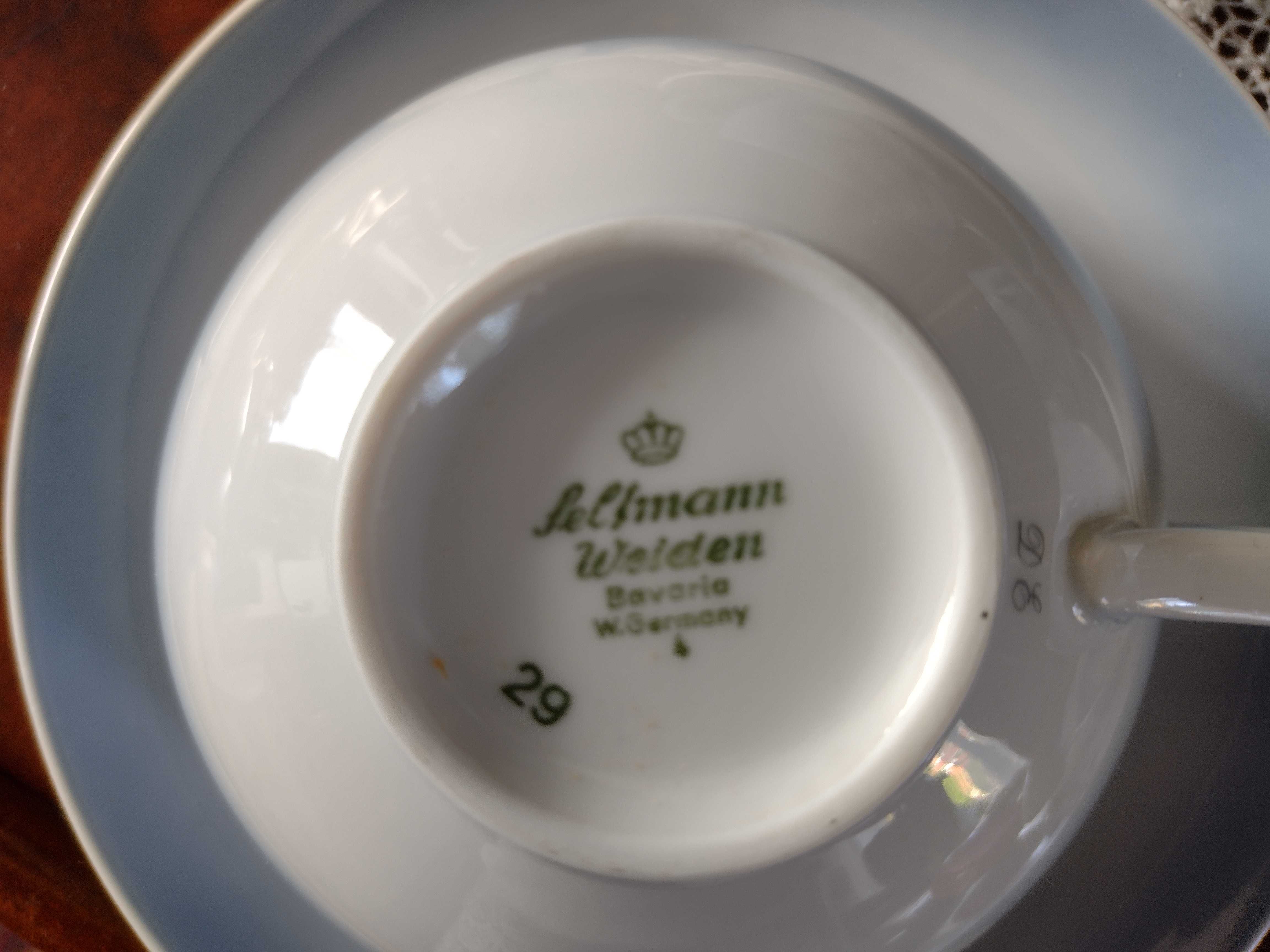 Filiżanki z chmurką 6 szt.porcelana sygnowana Seltmann Weiden Bavaria